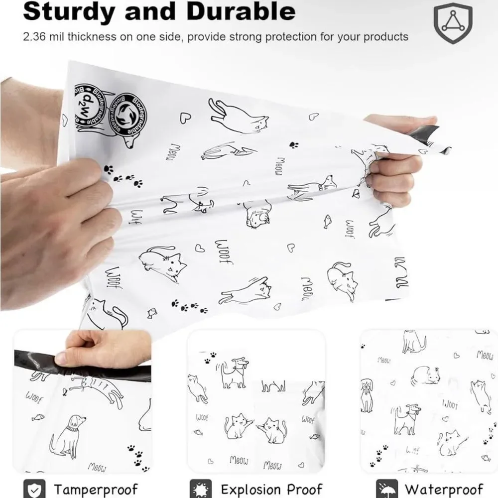Biodegradable Poly Mailer 10x13 25 Pack, Eco-Friendly Shipping Bags for Clothing